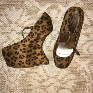 Leopard Heels (worn once)